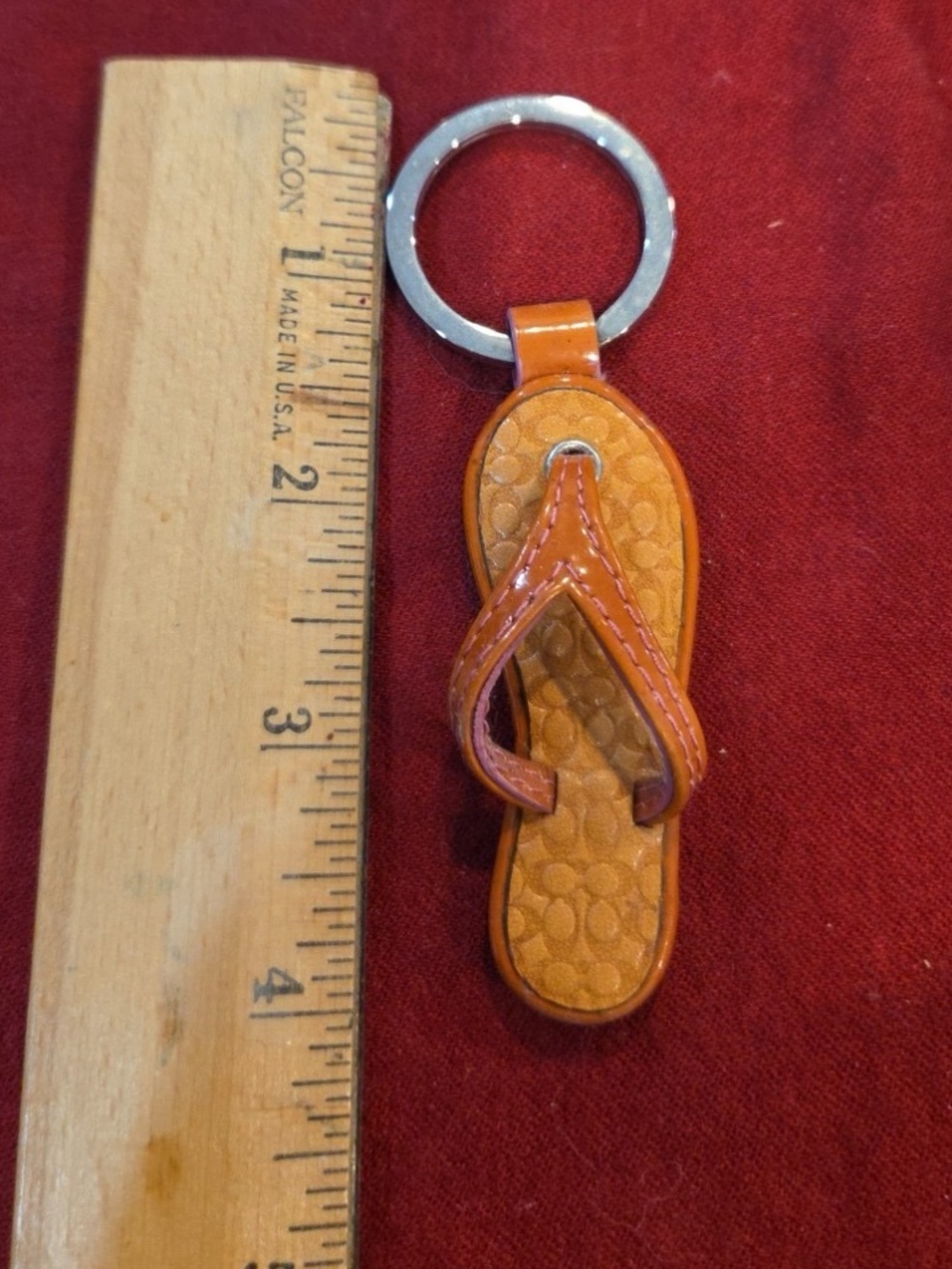 Coach Leather Tan Sandal Bag Charm